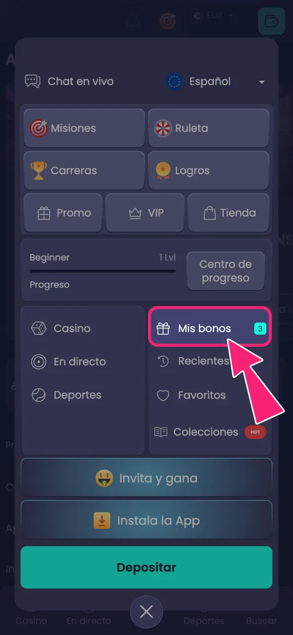 Confirma tu depósito y recibe el bono automáticamente en BoomsBet.