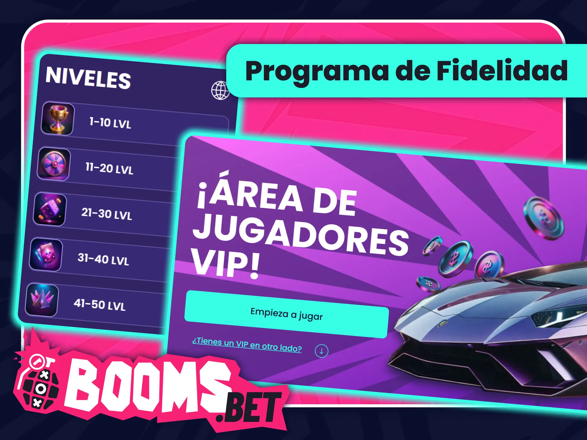 Disfruta hoy el exclusivo programa de fidelidad de BoomsBet oficial.