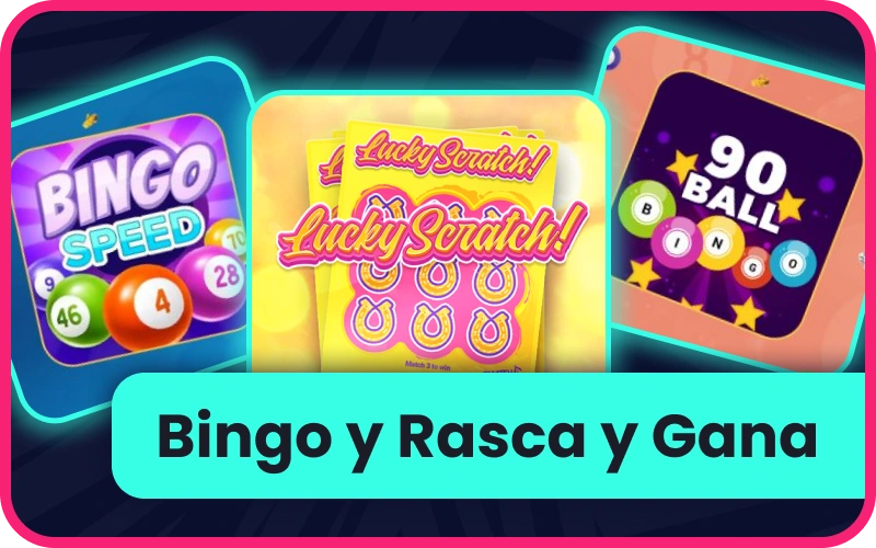 Juega al bingo interactivo y loterías instantáneas en BoomsBet oficial.